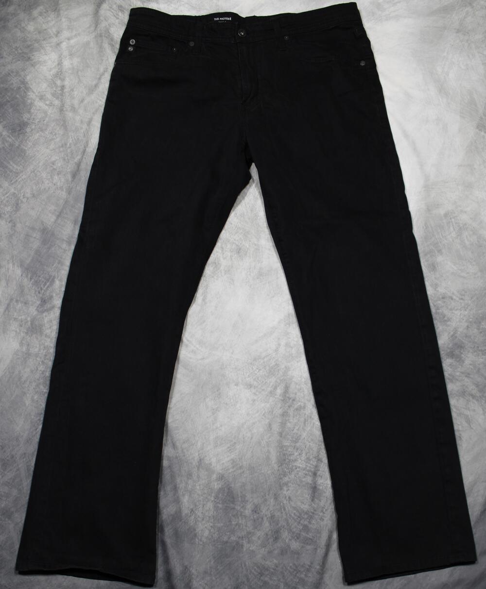 AG Adriano Goldschmied The Protégé Jeans Mens 34x34 (34x31) Black Straight Leg